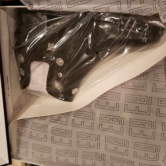 E8 by Miista New Womens Boots Stud Embellished Booties Leather BLACK NIB OCTAVIA - Picture 11 of 17